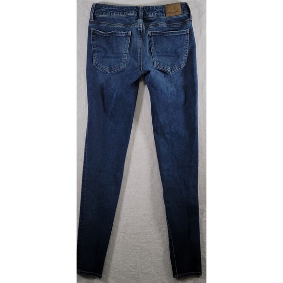 American Eagle Jeans 360 Ne(x)t Level Stretch Jegging Women’s Size 0 Blue Denim - Picture 8 of 16